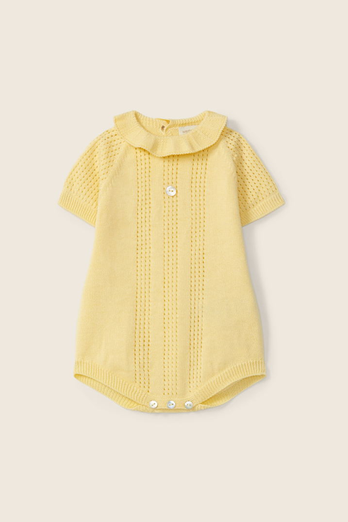 Fofo de manga curta tricotado em algodão orgânico | LET LOVE GROW