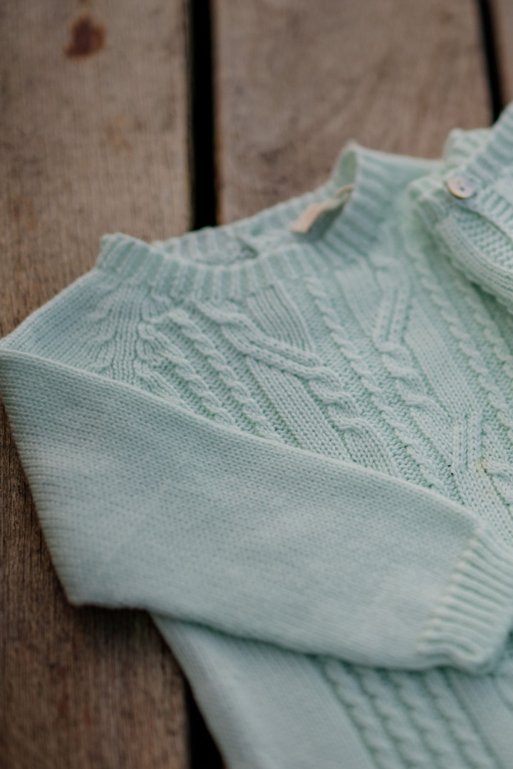 Babygrow tricotado em algodão orgânico | PURE LOVE