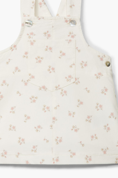 Vestido de alças florido em bombazine | TRUE LOVE