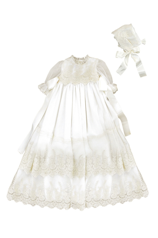 Vestido de batizado comprido