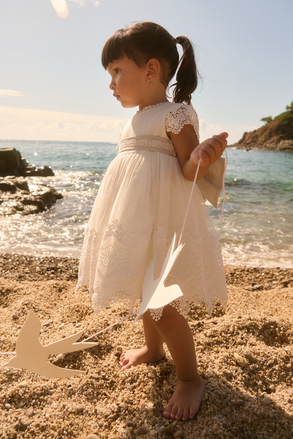 Vestido Tule bordado