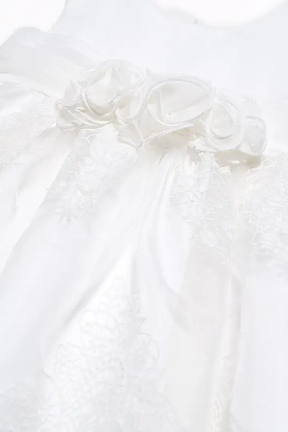 Vestido organza branco