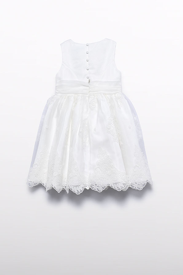 Vestido organza bordada menina