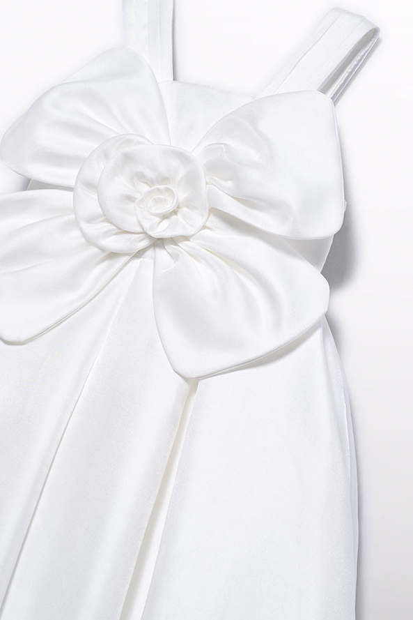 Vestido flor organza menina