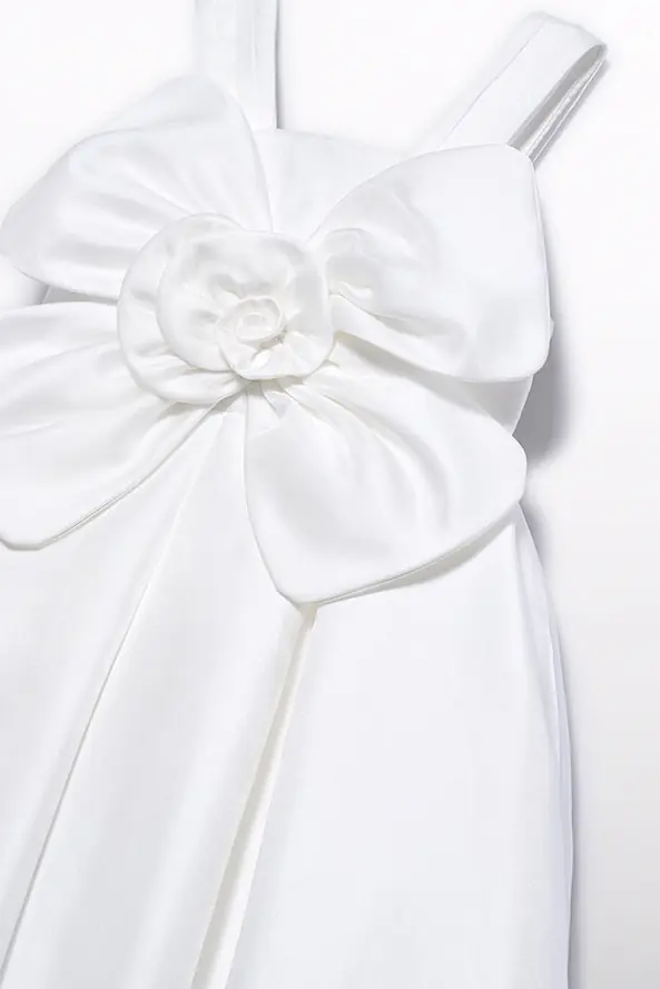 Vestido flor organza menina