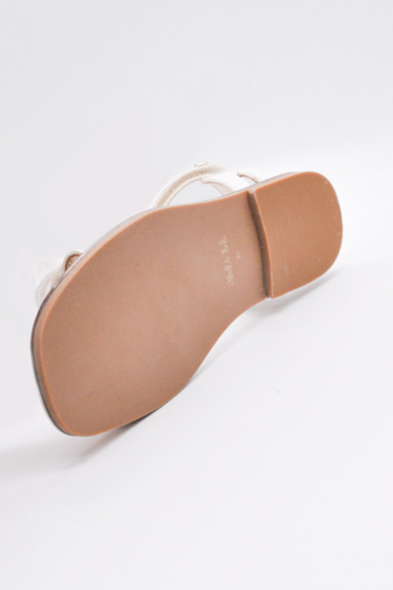 Sandália pele laço tule menina