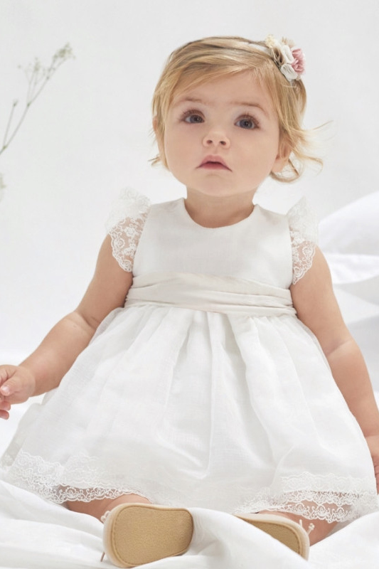 Vestido batizado organza