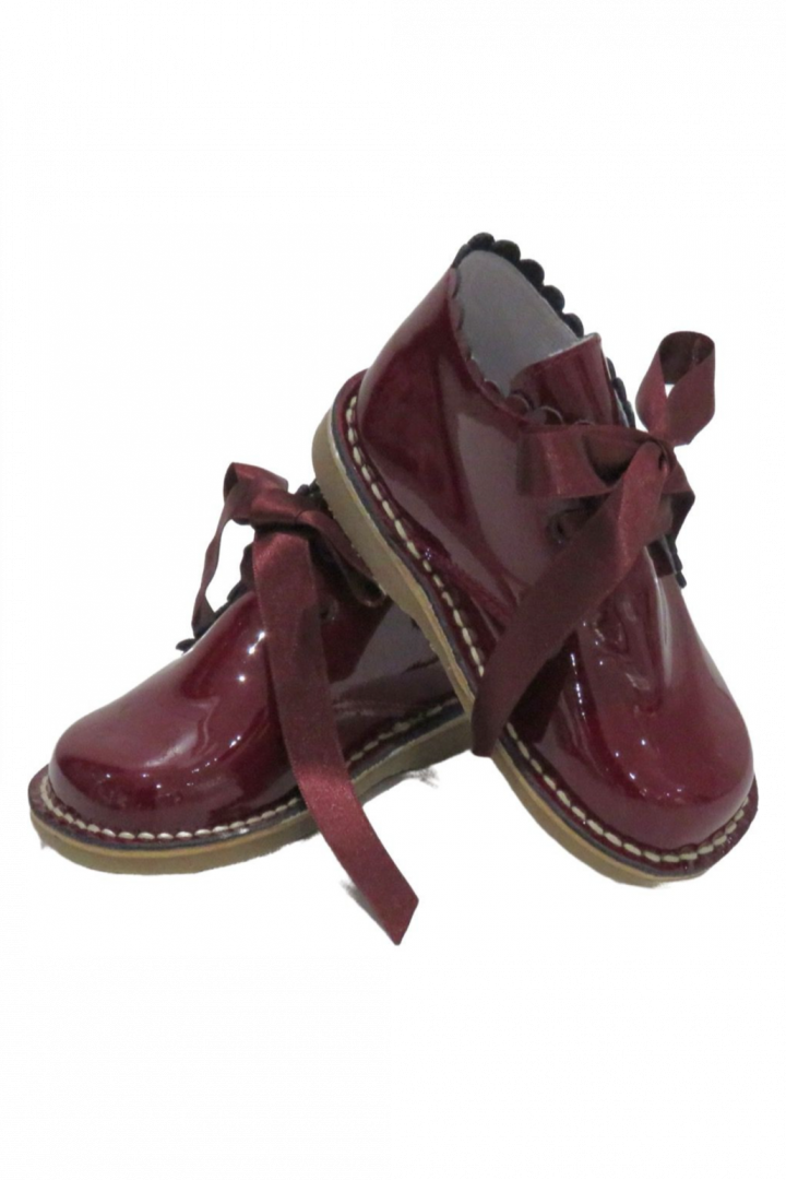 Bota Verniz Bordeaux Tinny Shoes