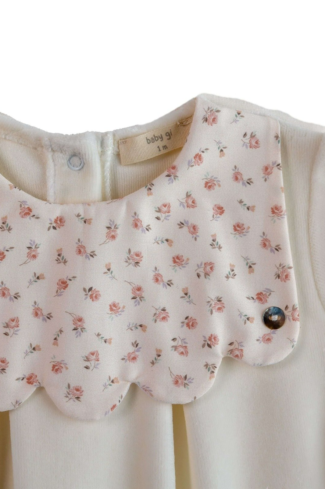 Babygrow - Floral Marfim - Baby Gi