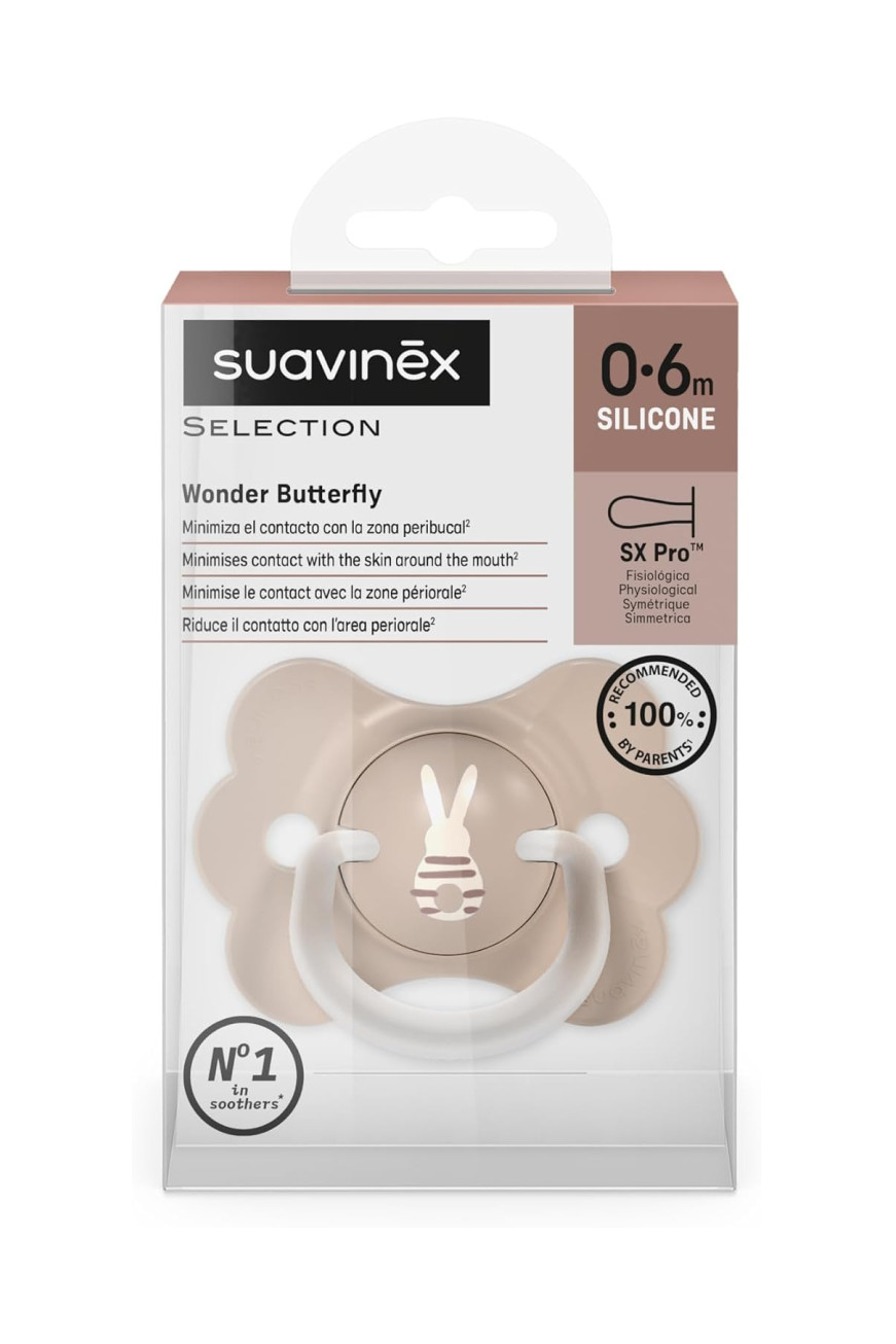 Wonder Butterfly Chupeta Silicone 0-6m SX Pro - Beje