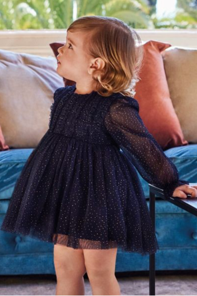 Vestido Tule Glitter Bebé