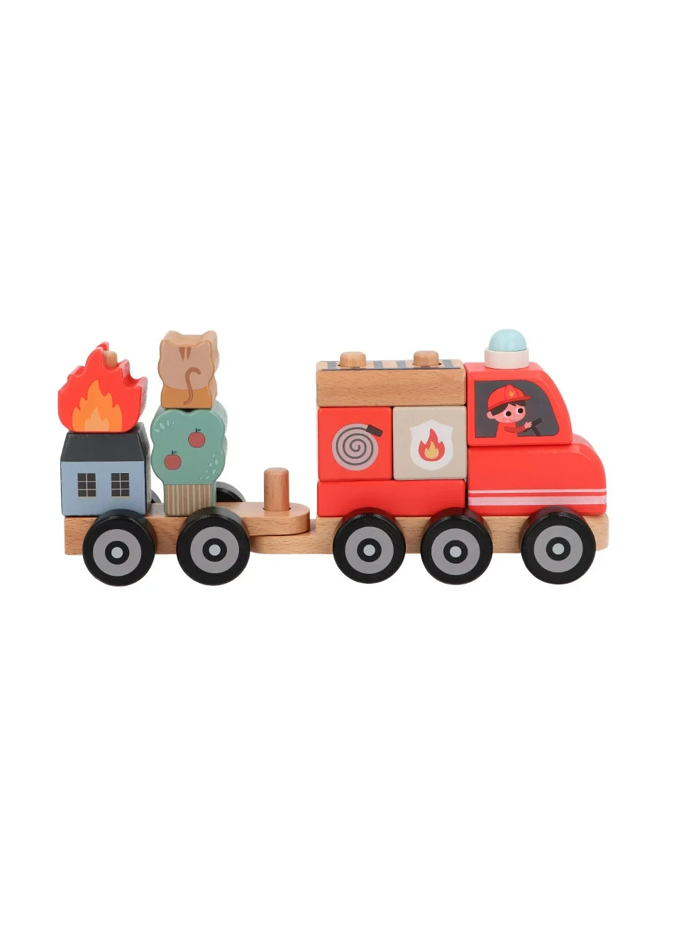 Camião de bombeiros em madeira