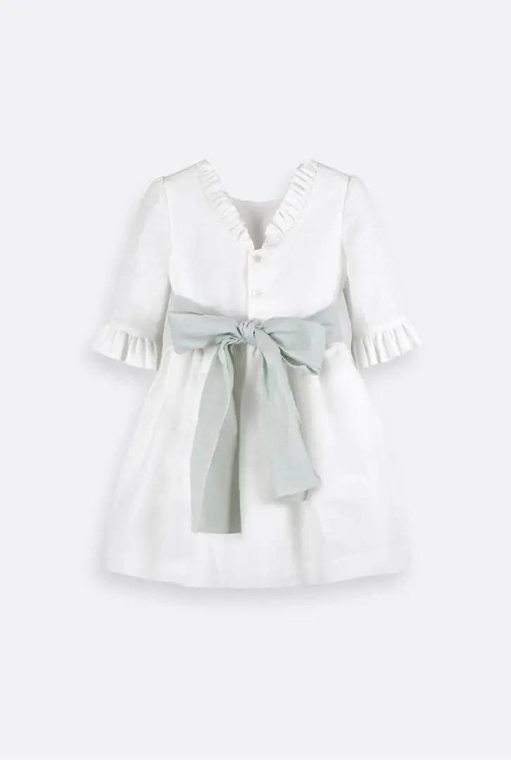 Vestido cerimónia para menina em linho