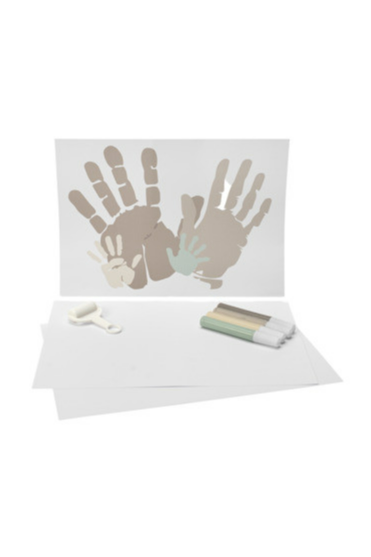 Kit de Impressão de Mãos da Família