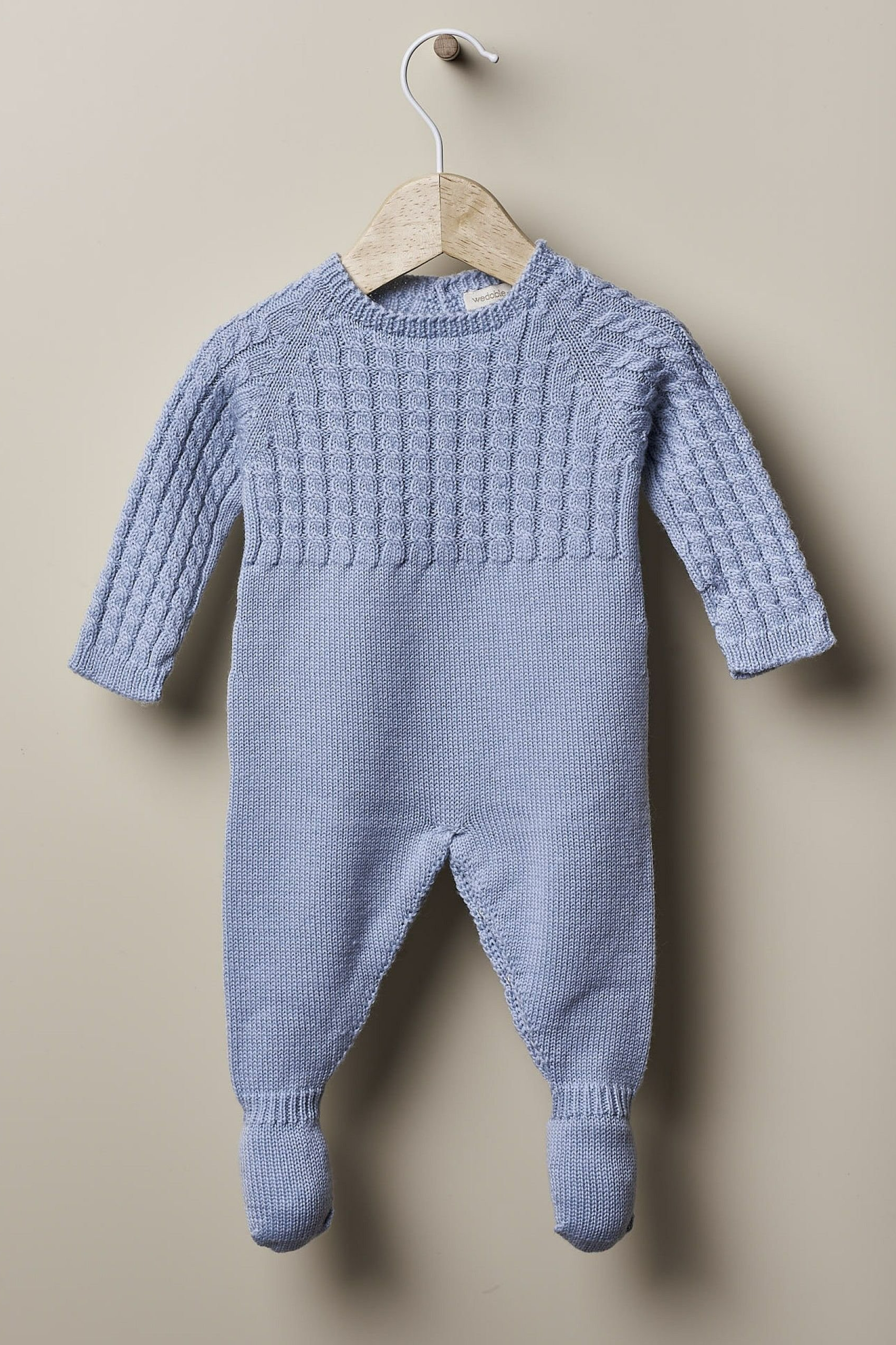 Babygrow efeito trança - Azul - Wedoble