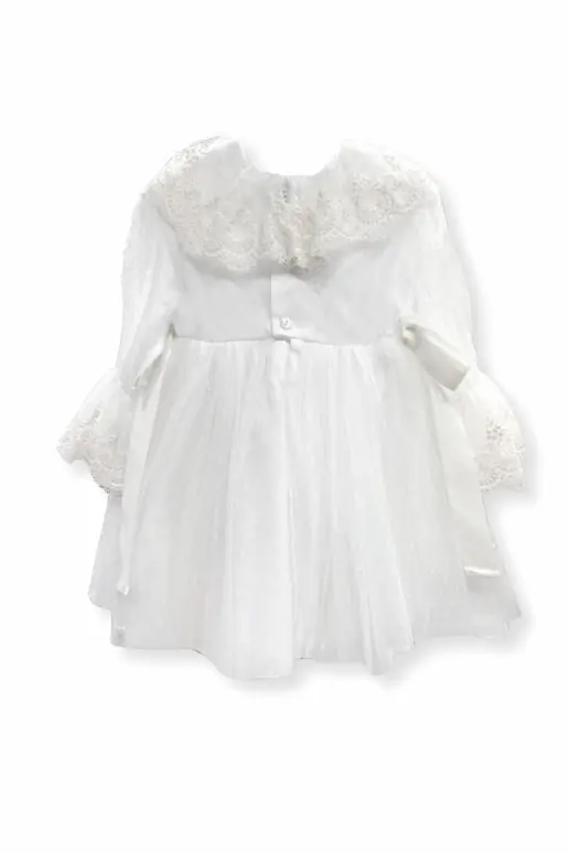 Vestido batizado com manga