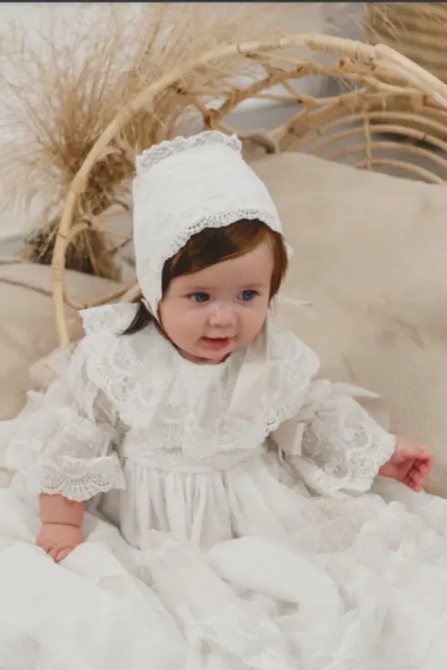 Vestido de batizado comprido