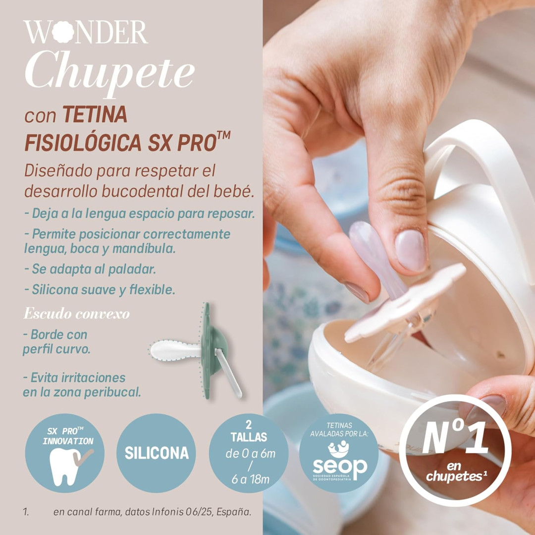 Suavinex – Chupeta Fisiológica SX Pro – Wonder 0-6m - Verde