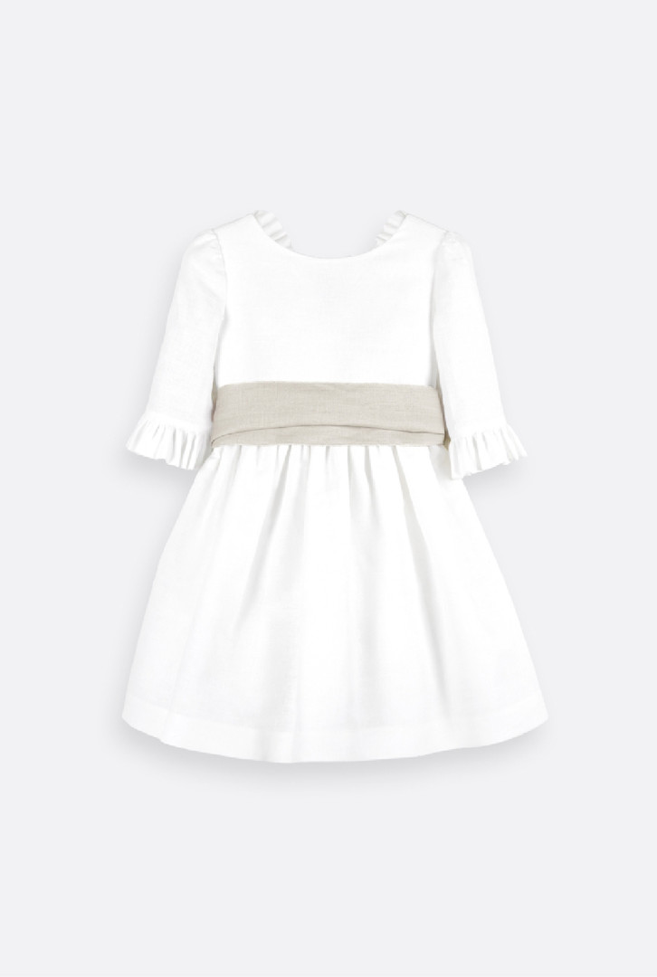 Vestido cerimónia para menina em linho