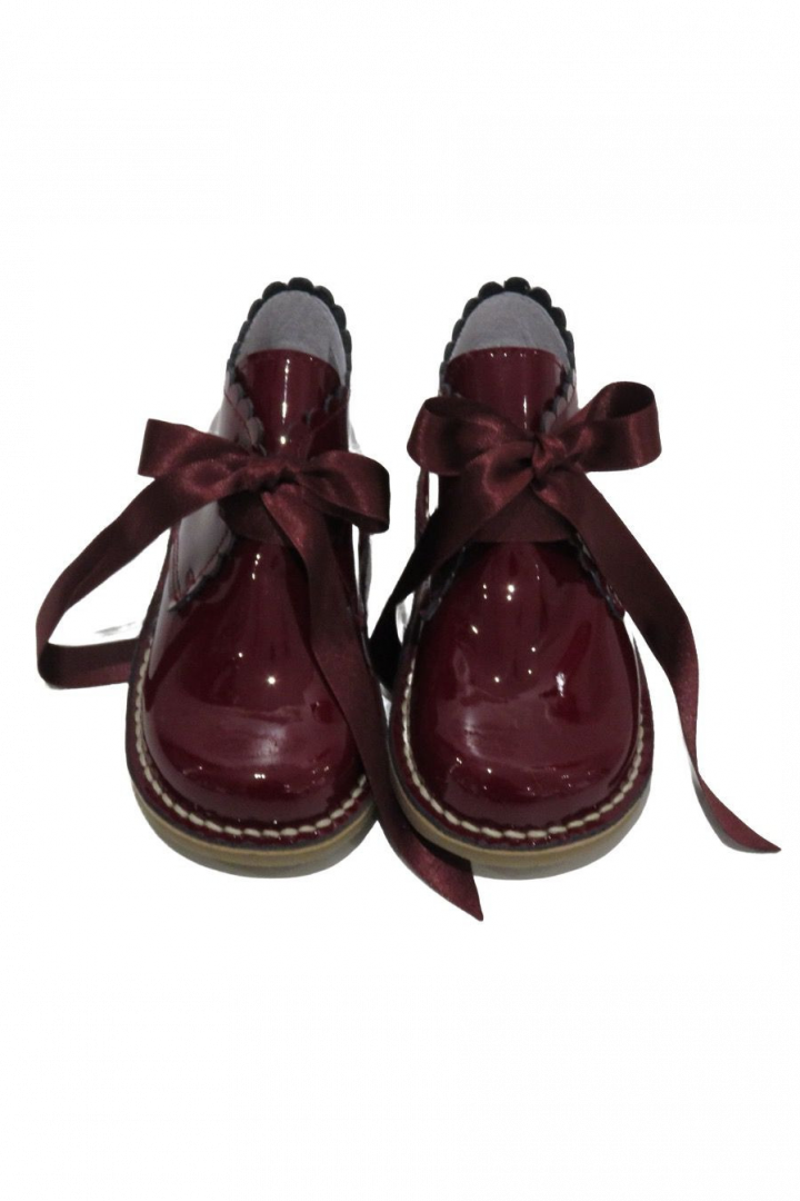 Bota Verniz Bordeaux Tinny Shoes