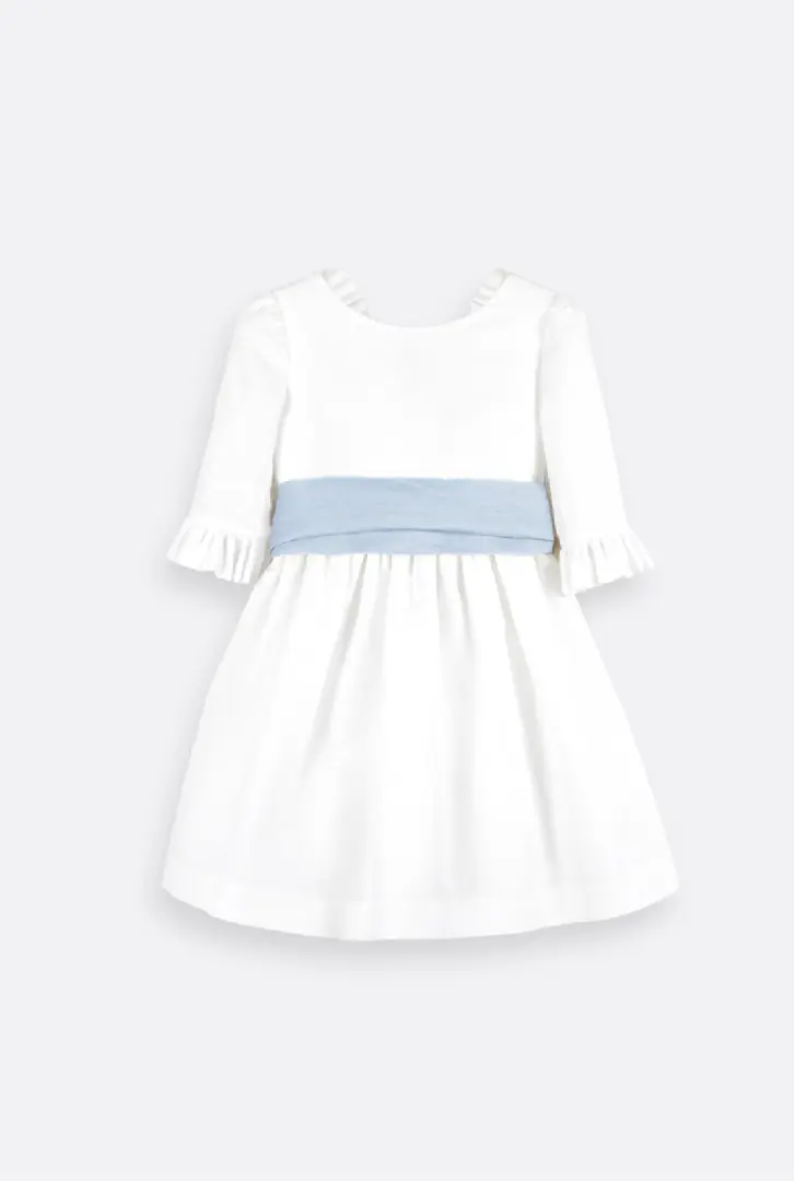 Vestido cerimónia para menina em linho