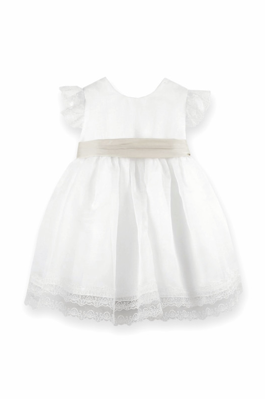 Vestido batizado organza