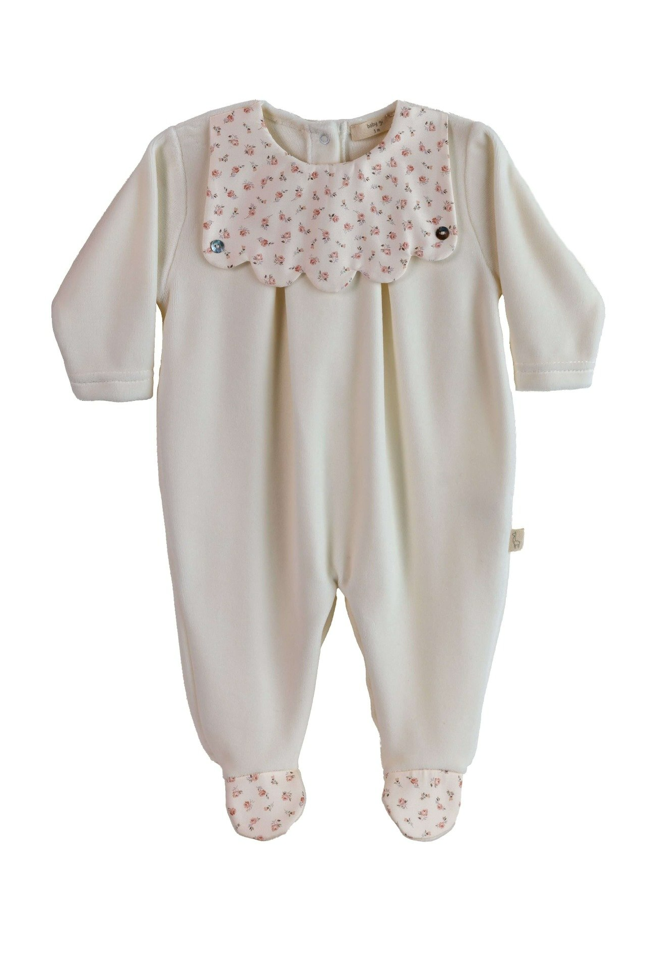 Babygrow - Floral Marfim - Baby Gi