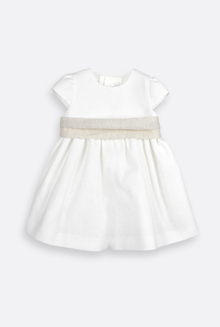 Vestido cerimónia linho para bebé