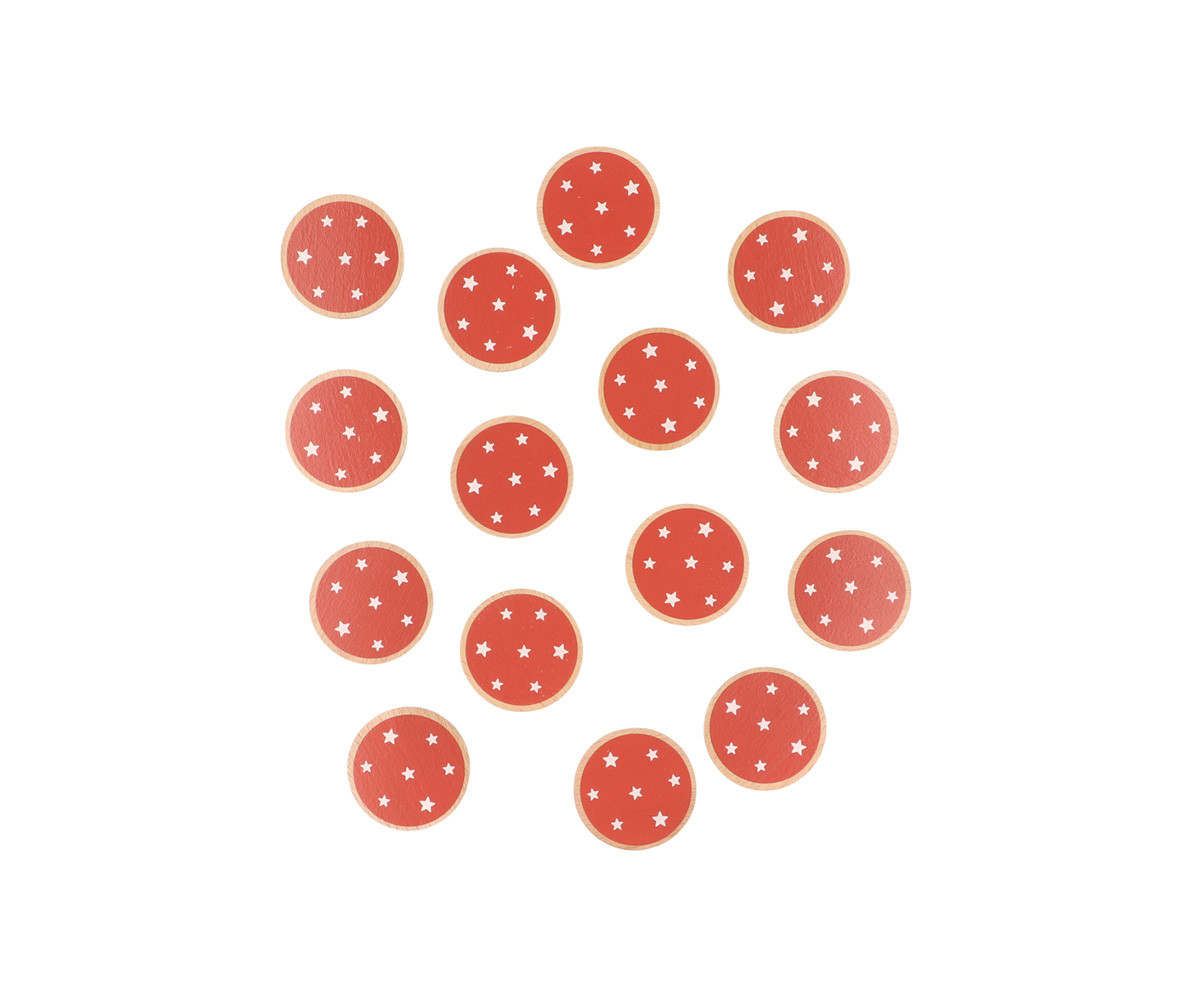 Jogo memória com peças em madeira - Tema Circo