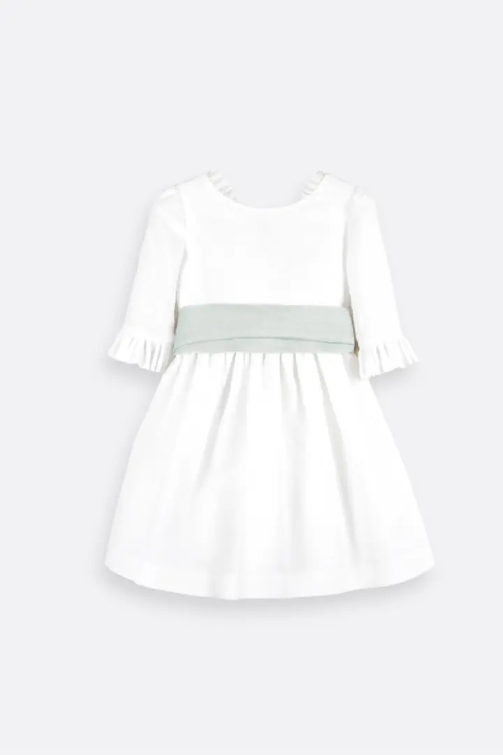 Vestido cerimónia para menina em linho