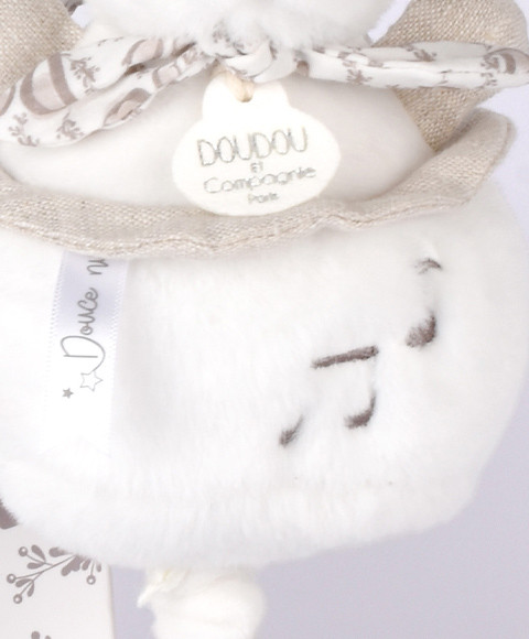 Caixa de música coelho - 20 cm - Branco