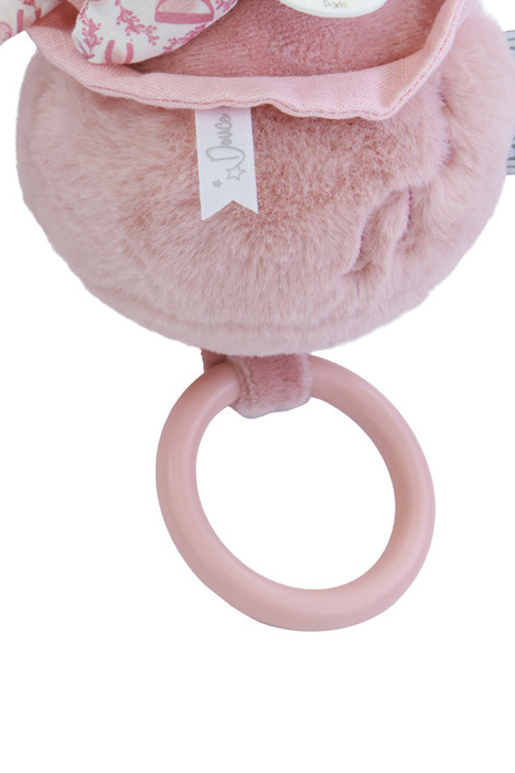 Caixa de música coelho - 20 cm - ROSA