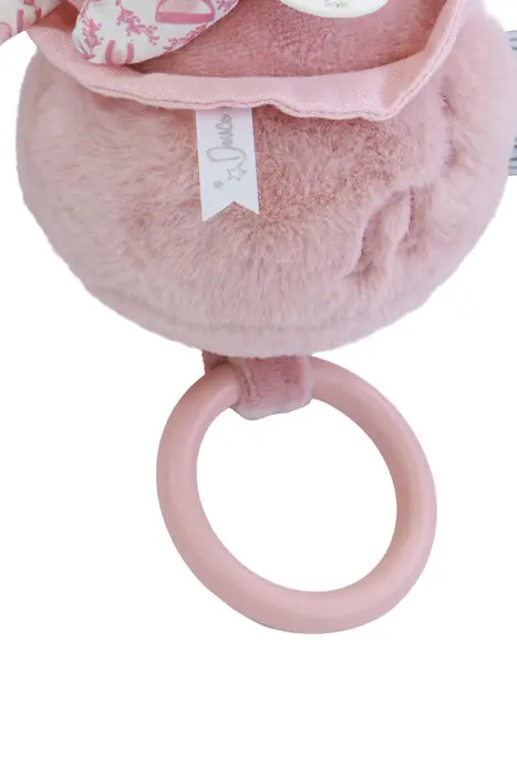 Caixa de música coelho - 20 cm - ROSA