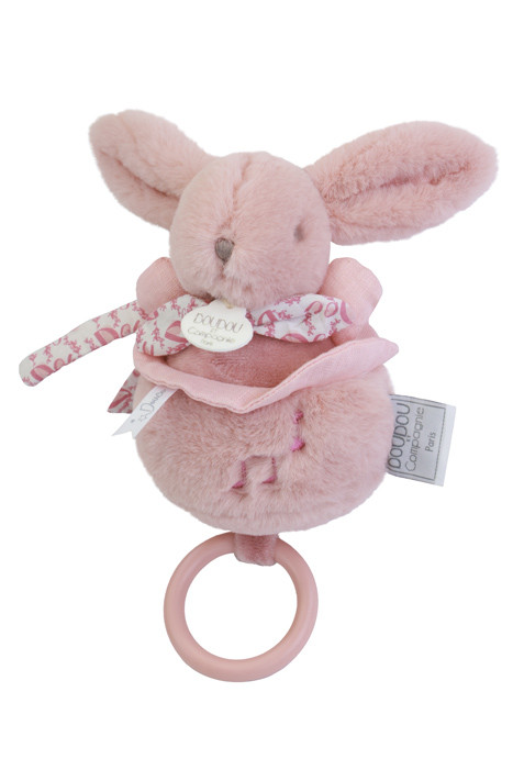 Caixa de música coelho - 20 cm - ROSA