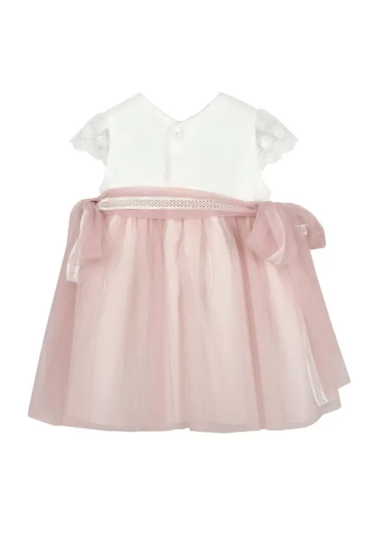 Vestido batizado rosa