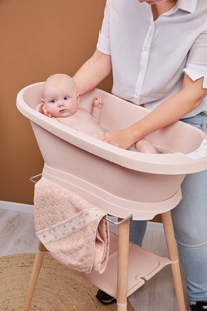 Banheira Sense Led+Suporte+Assento – Pale Pink